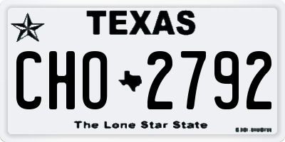 TX license plate CHO2792