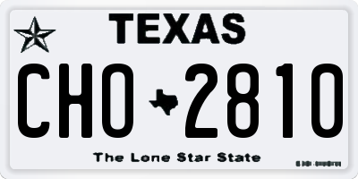TX license plate CHO2810