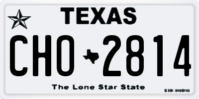 TX license plate CHO2814