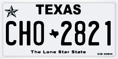 TX license plate CHO2821