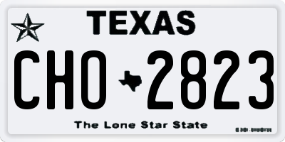 TX license plate CHO2823
