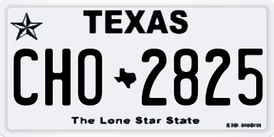 TX license plate CHO2825