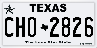 TX license plate CHO2826