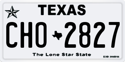 TX license plate CHO2827