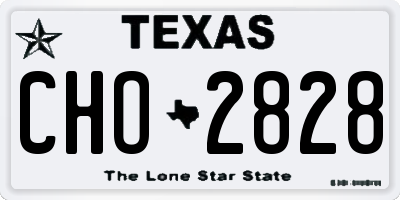 TX license plate CHO2828