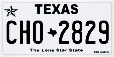 TX license plate CHO2829