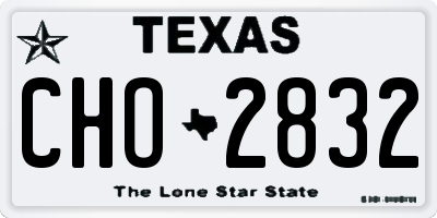 TX license plate CHO2832