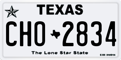 TX license plate CHO2834