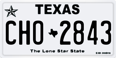 TX license plate CHO2843