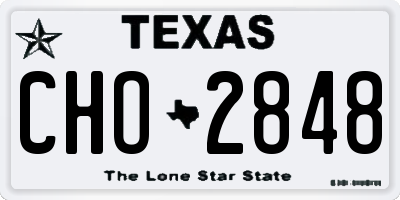 TX license plate CHO2848