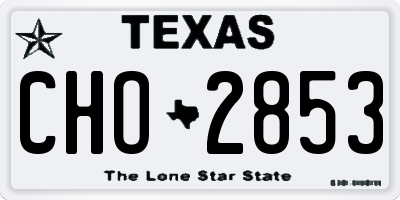 TX license plate CHO2853
