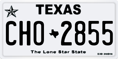 TX license plate CHO2855