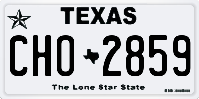 TX license plate CHO2859