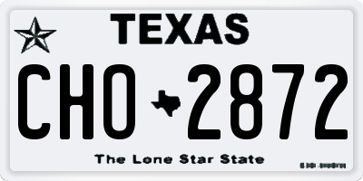 TX license plate CHO2872