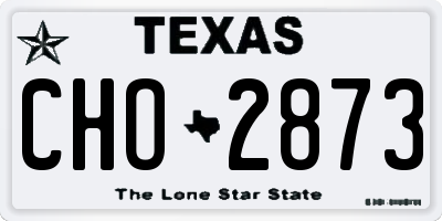 TX license plate CHO2873
