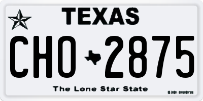 TX license plate CHO2875