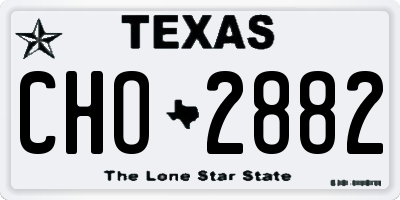 TX license plate CHO2882