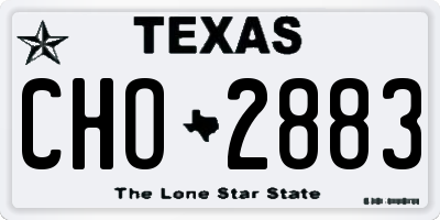 TX license plate CHO2883