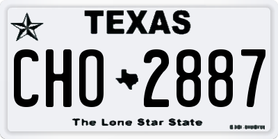 TX license plate CHO2887