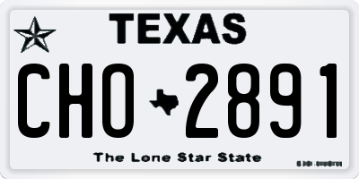 TX license plate CHO2891