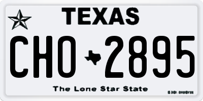 TX license plate CHO2895