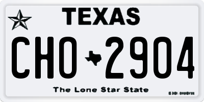TX license plate CHO2904