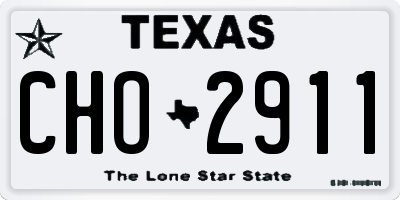 TX license plate CHO2911