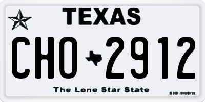 TX license plate CHO2912