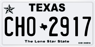 TX license plate CHO2917