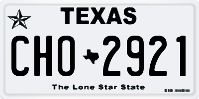 TX license plate CHO2921