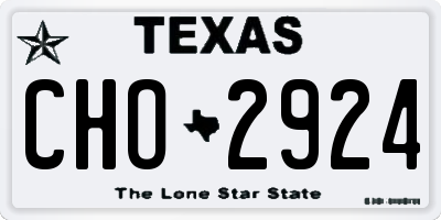 TX license plate CHO2924
