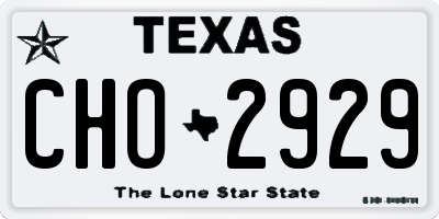 TX license plate CHO2929