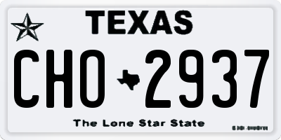 TX license plate CHO2937