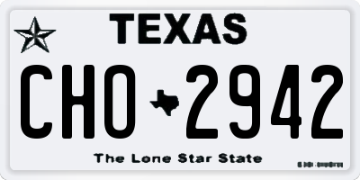 TX license plate CHO2942