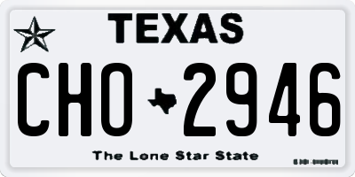 TX license plate CHO2946