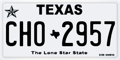TX license plate CHO2957