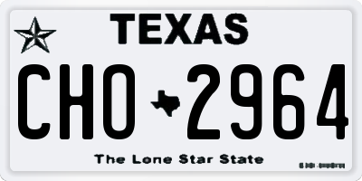 TX license plate CHO2964