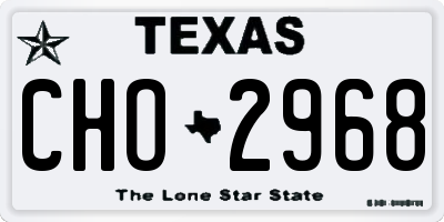 TX license plate CHO2968