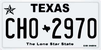 TX license plate CHO2970