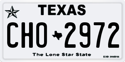 TX license plate CHO2972