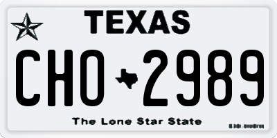 TX license plate CHO2989
