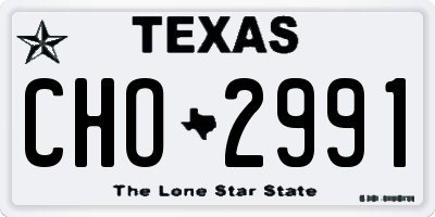 TX license plate CHO2991