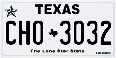 TX license plate CHO3032