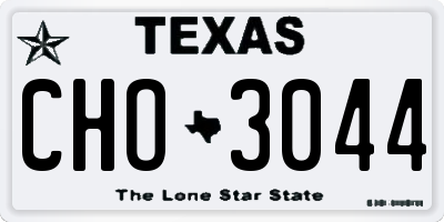 TX license plate CHO3044