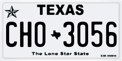 TX license plate CHO3056
