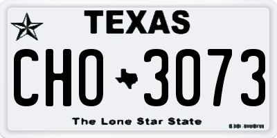 TX license plate CHO3073