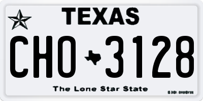 TX license plate CHO3128