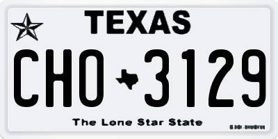 TX license plate CHO3129