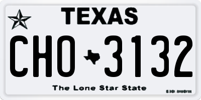 TX license plate CHO3132