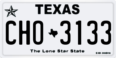 TX license plate CHO3133